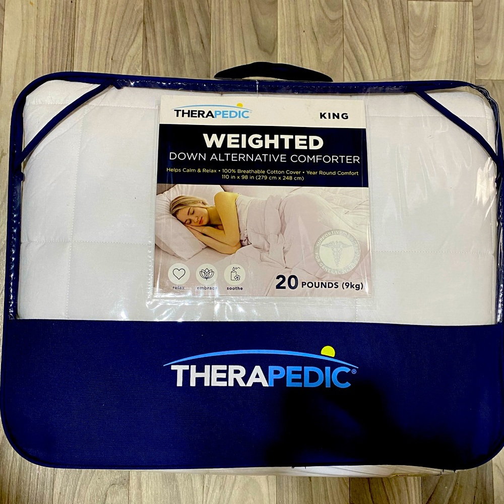 Weighted down alternative comforter